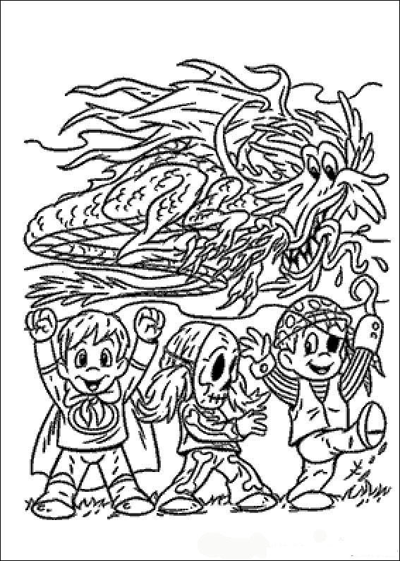 Plansa de colorat cu Halloween 154 62